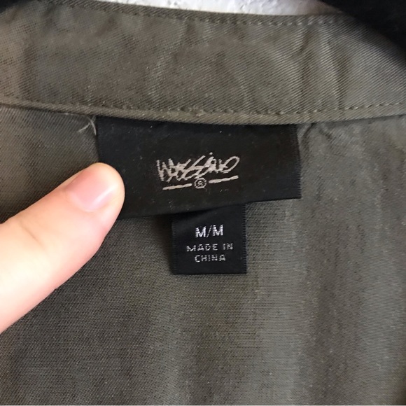 Mossimo Motorcycle Zip Utility Vest, Army Green, Size Medium - Picture 2 of 4